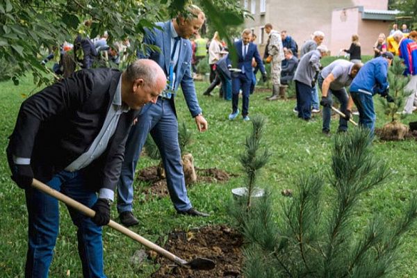 Социальные проекты БЕЛАЗ: аллея кедров и открытие кафе БЕЛАЗ.